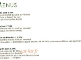 Le 16 Carnot menu