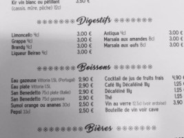 Le Triporteur menu