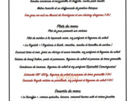 Le Bruit Qui Court menu