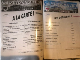 La Maison Bleue menu