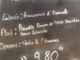 La Palme menu