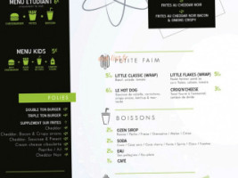 La Folie Du Burger menu