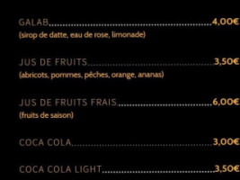 Les Mille Et Une Nuits menu