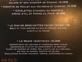 Chez Zaza menu