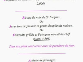 L'École Buissonnière menu