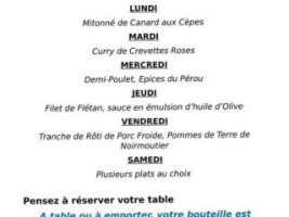 Les Domaines Qui Montent menu