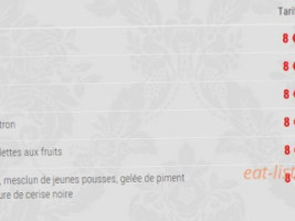 Le Chat Botté menu