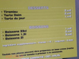 Chez Dany menu