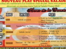 Restau Du Monde menu