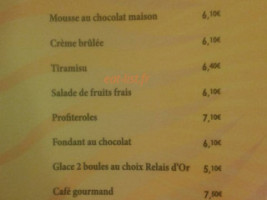 Brasserie Du Soleil menu