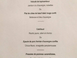 Le Bistrot De Pierrot menu