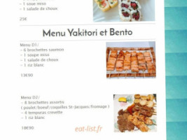 Cap Sushi menu