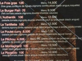 Authentik Burger menu