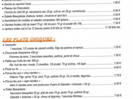 Château Des Loges menu