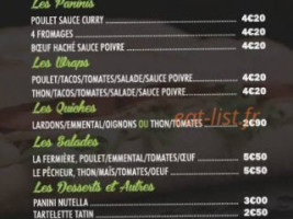 La Pause Dej menu