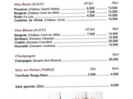 L'orchidée menu