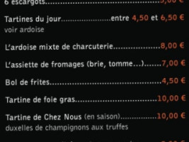 Le Voyageur De Chez Nous menu