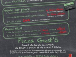 Pizza Gust'o menu