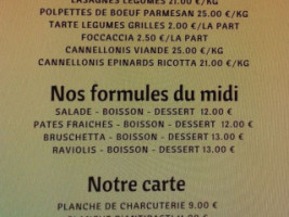 L'atelier Des Pâtes Gourmandes menu