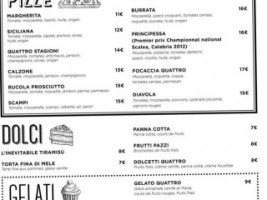 Trattoria Quattro menu