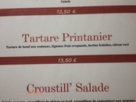 L'escale menu