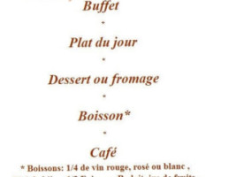 L'auberge De La Gare menu