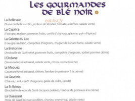 Le Caprice Du Loc menu