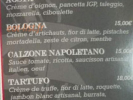 Margherita 1889 menu