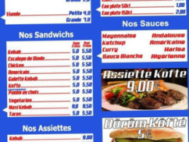 Facefood Kebab menu