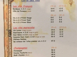 Tafraout menu