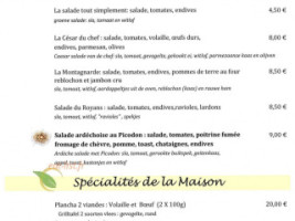 Du Camping De Privas menu