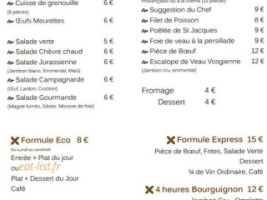 Auberge De La Saule menu