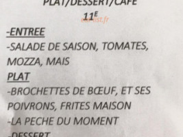 L'europe menu