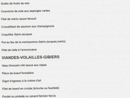 La Grange Du Clos De Besse menu