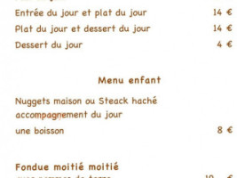 L'âne Rouge menu