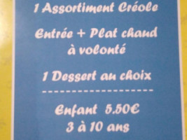 Le Mascareigne menu