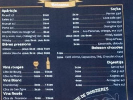 Auberge De Morzières menu