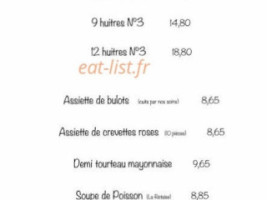 Port Lauzières menu