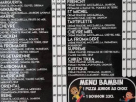 French Pizz menu