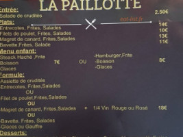 La Paillotte menu