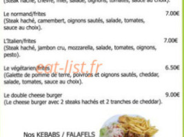 Encas 2 Faim menu