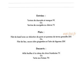 La Terrasse De Keravel menu