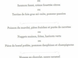 L'origan menu