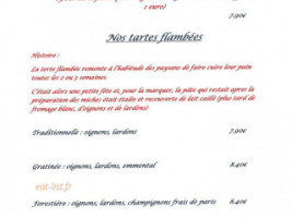 Les Reflets menu