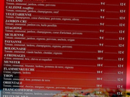 Pizzeria Notre Dame menu