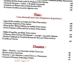 Auberge D'ugne menu