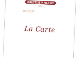 La Bastide De Pierres menu