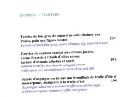 L'Écurie Du Castellas menu