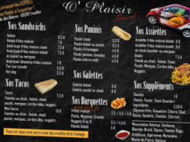 O' Plaisir menu