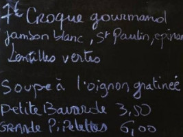 Les Pipelettes menu